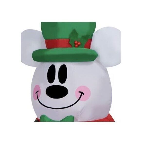 NEW Disney‎ 3.5 ft LED Mickey Mouse Snowman Holiday Suit Airblown Inflatable - Picture 3 of 6